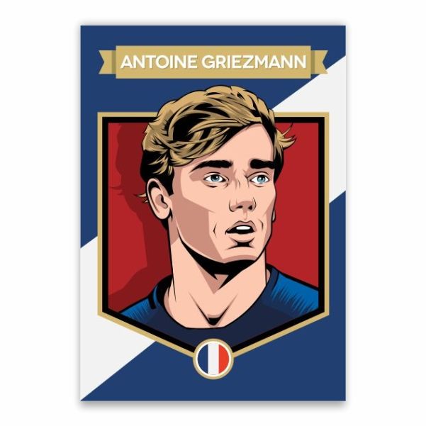 Antoine Griezmann Cartoon France Poster - A1 | Shop Today. Get it ...