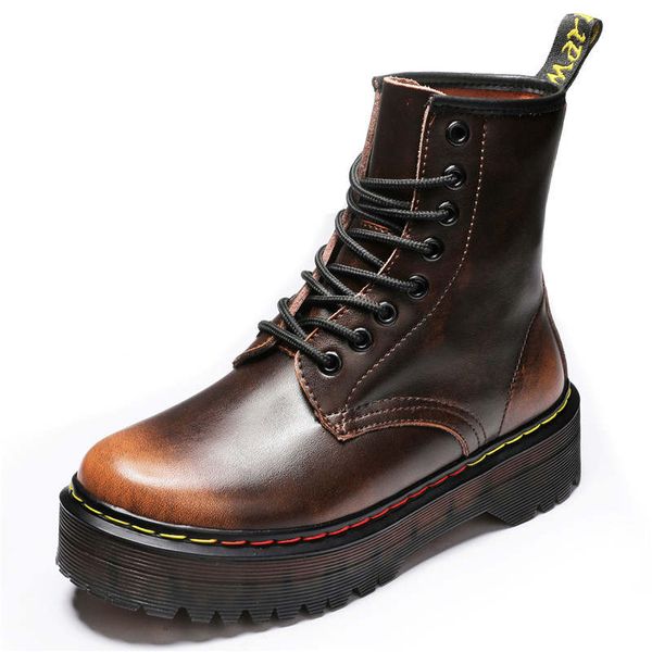 Volamor - Leather Lace Up Winter Boots for Women - Brown