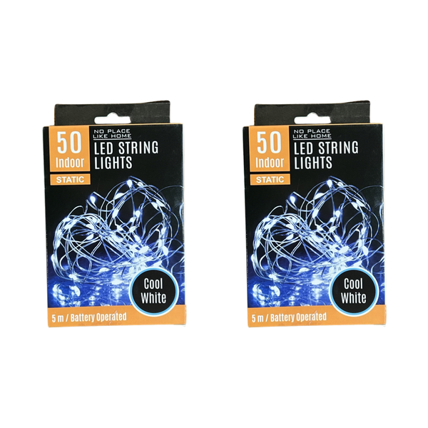 LED Fairy Lights 50 Indoor Cool White Combo 2