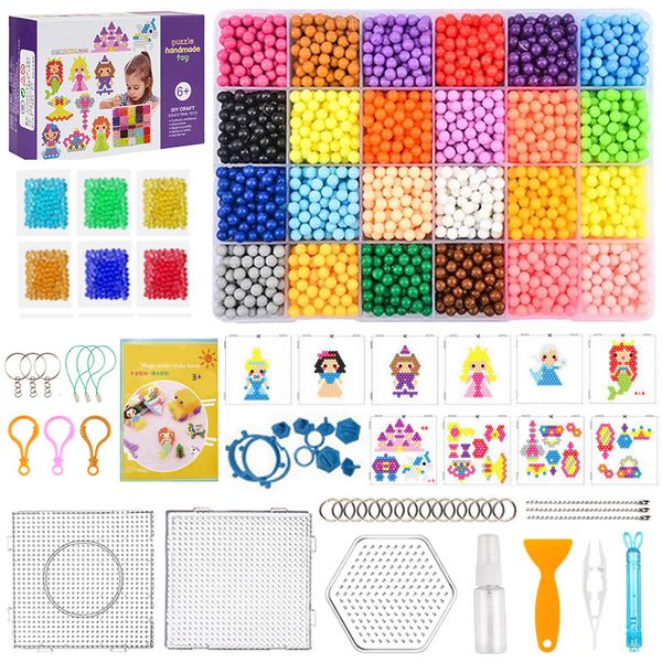 3000pcs Fuse Beads Kit Beads DIY Set Non-Iron Arts and Crafts Toy for Kids