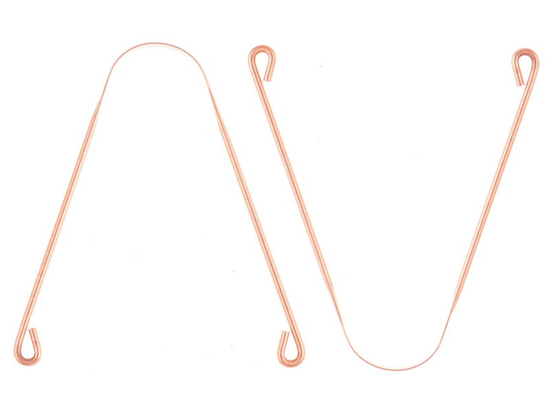 Set of 2 Ayurvedic Copper Tongue Scraper Cleaner. Fresh Breath.Oral Hygiene