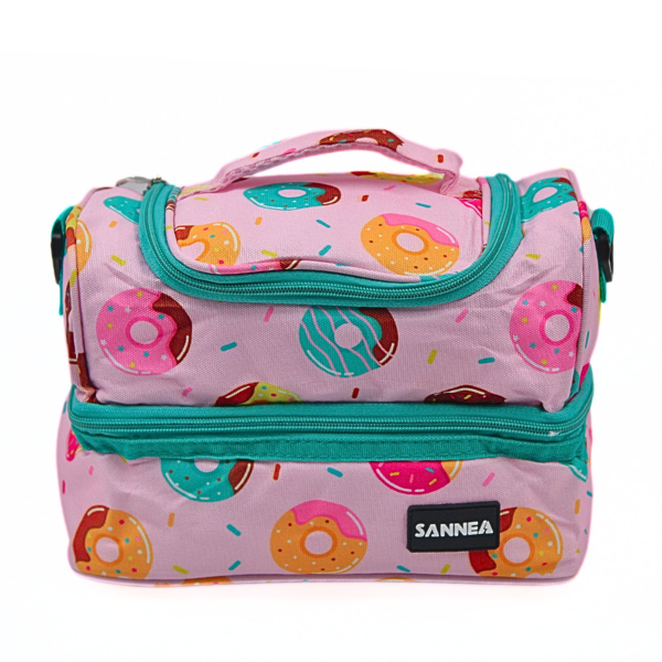 Sannea Doughnut Design Pink Lunch Bag
