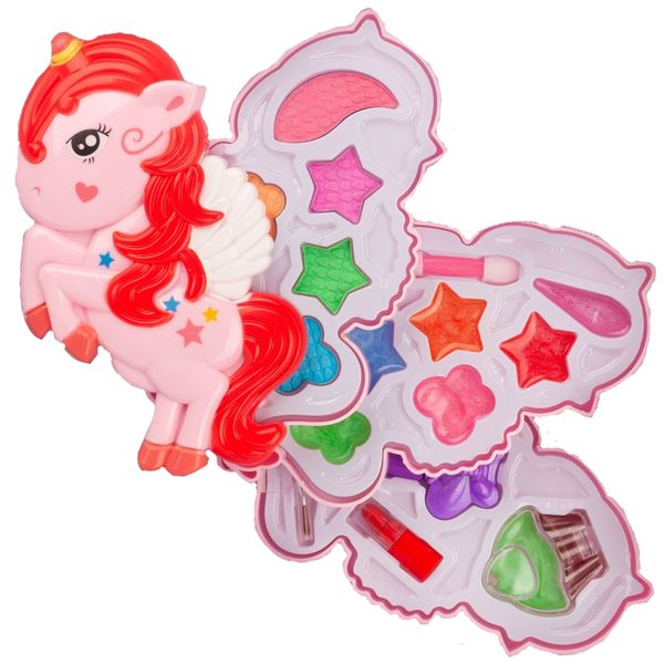 Teeto Toys - Unicorn Beauty Makeup Set - Pretend Play Cosmetic Toys for Girls