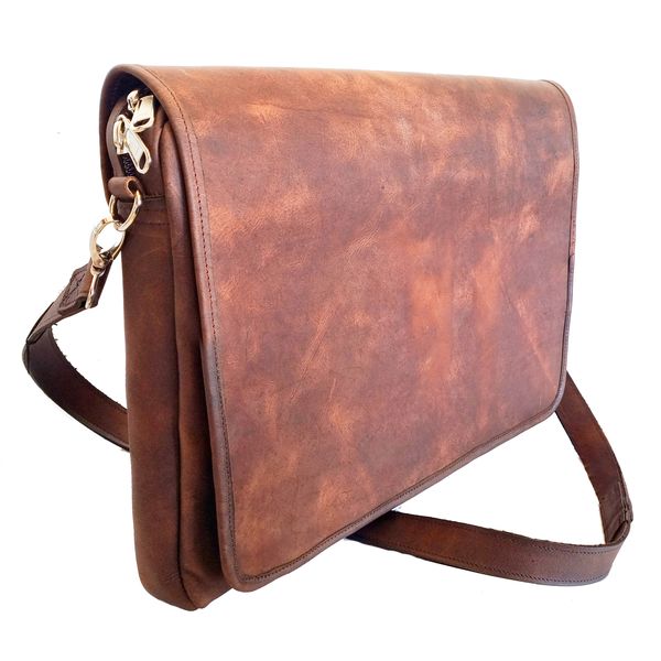 Genuine Leather Messenger Laptop Bag 15 - 17