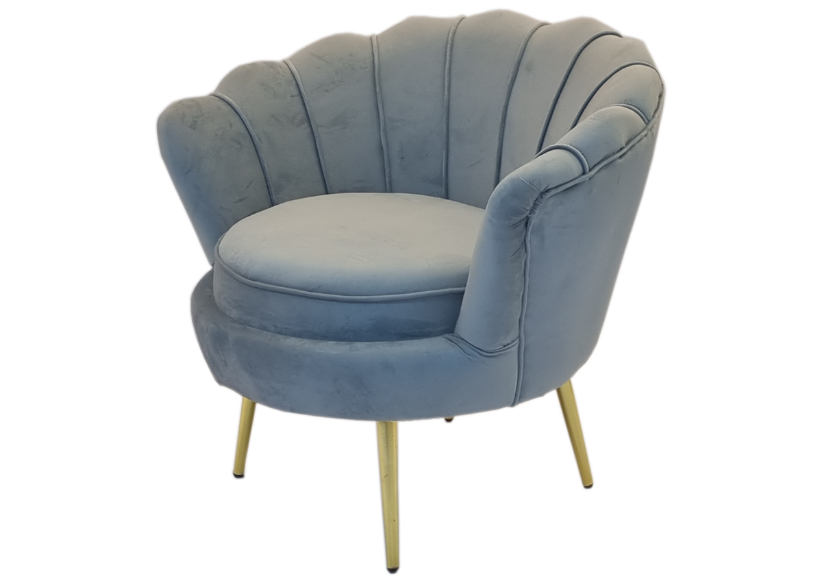 Tulip Velvet Single Seater Couch Light Blue Buy Online in South