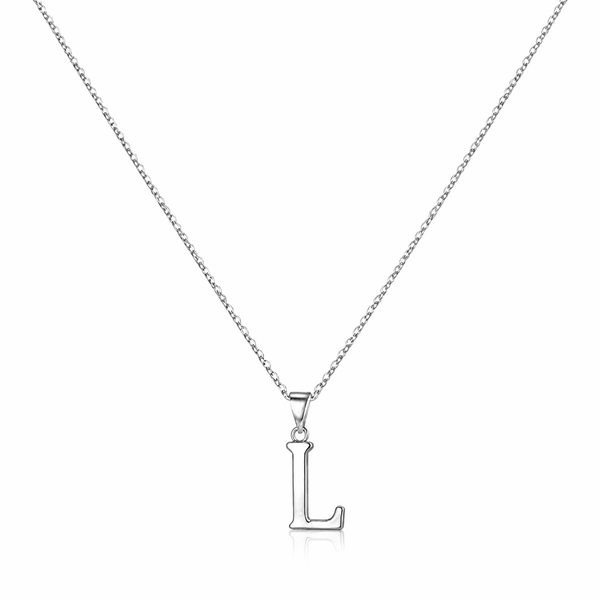 Letter Necklace Letter O - Silver