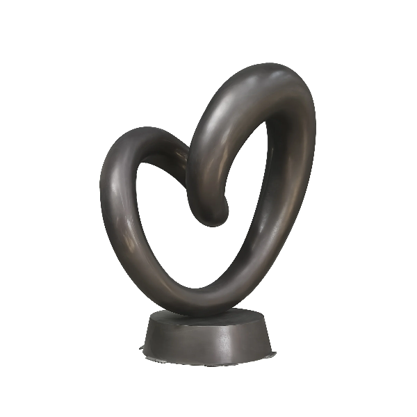Mento Black Double Heart Decorative Sculpture