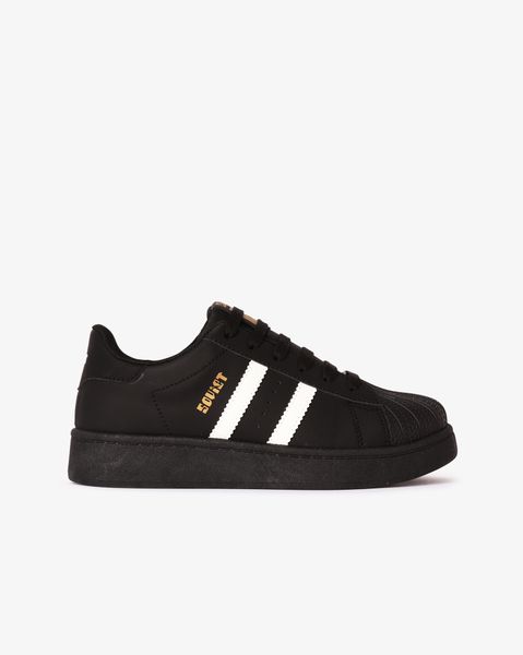 Soviet Ladies Stargaze Striped Black Mono/White Sneaker