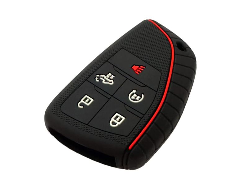 Silicone Key Cover Fob Case Compatible with Chevrolet C8 Corvette 7 Button
