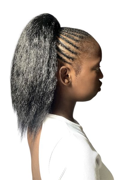 12" inches Kinky Straight Pondo Ponytail