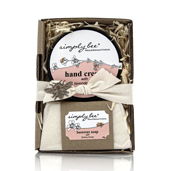 Hand cream and honey soap gift box