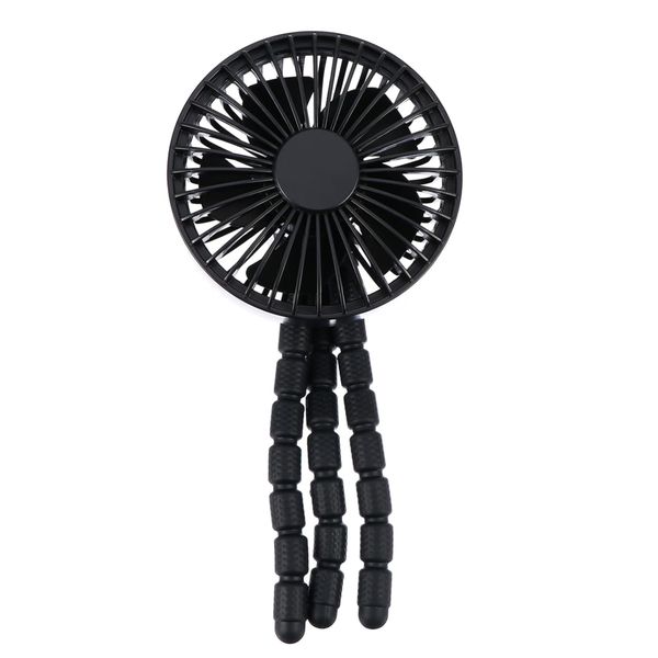 JESSEJESSE Rechargeable Flexible Tripod, Portable Clip &amp; Mini Desk Fan