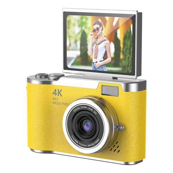 4K Ultra HD Vlogging Camera: 48MP Retro Digital Cam with 2.4" Flip Screen