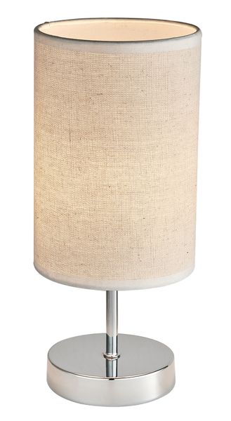 28cm Polished Chrome Table Lamp In Assortment Of Shades