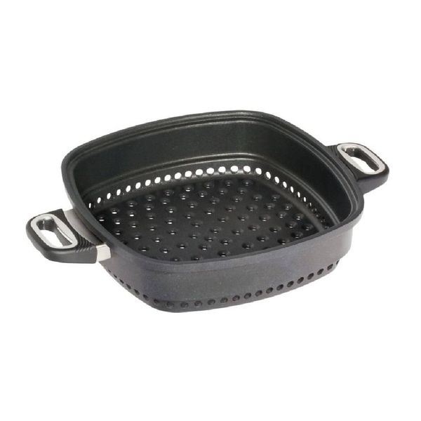 AMT 28cm Aluminium Square Steamer Insert - Black