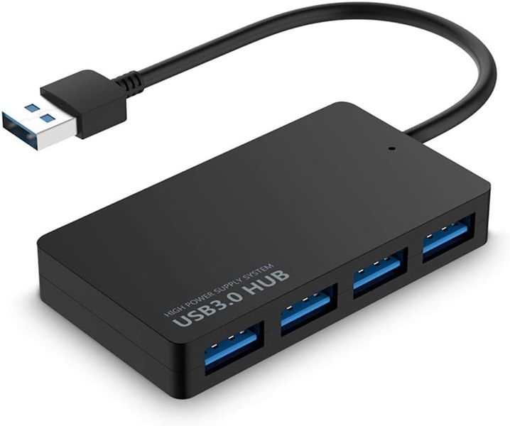 USB 3.0 Hub 4 Ports USB Splitter Ultra Slim Portable Data Hub