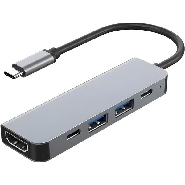USB C Hub HDMI Adapter, 5 in1 Docking Station with 4K HDMI, USB C Data Port