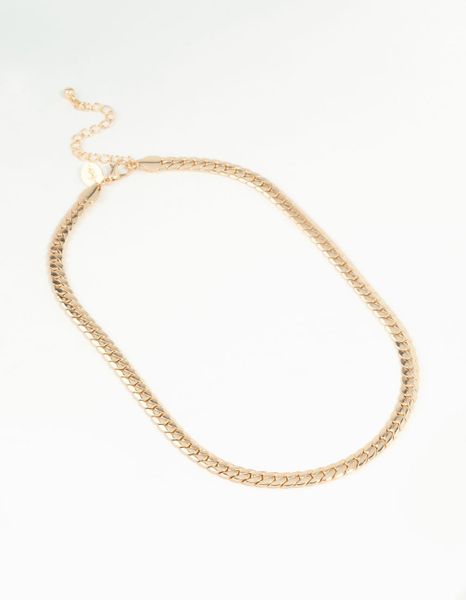 Lovisa Gold Plated Flat Curb Chain Necklace