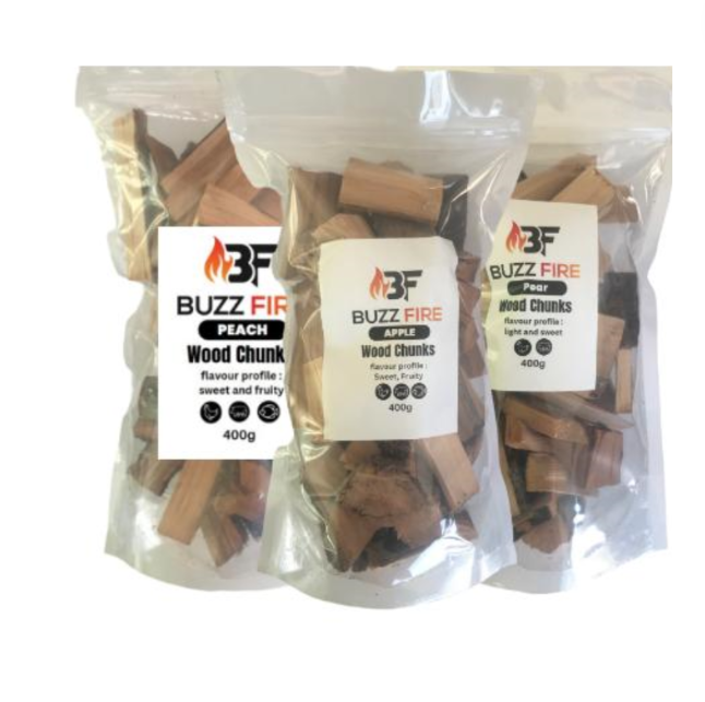 Smoking Wood Chunks Trio - 1.2KG - Apple, Peach, Pear - 3 Pack | Shop ...