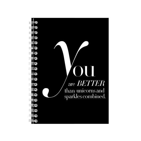 Better A5 Notebook Spiral Lined Motivational Saying Graphic Notepad Gift185