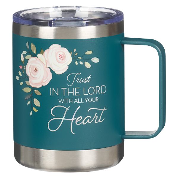 Camp Style Mug - Trust in the Lord with All Your Heart, Teal
