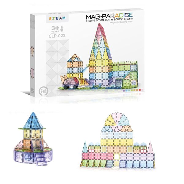 Magnetic Building Block Set, Educational Learning Construction Toy for Kids