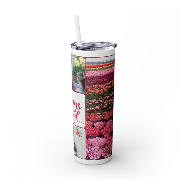 Pink Roses 600ml Stainless Steel Tumbler