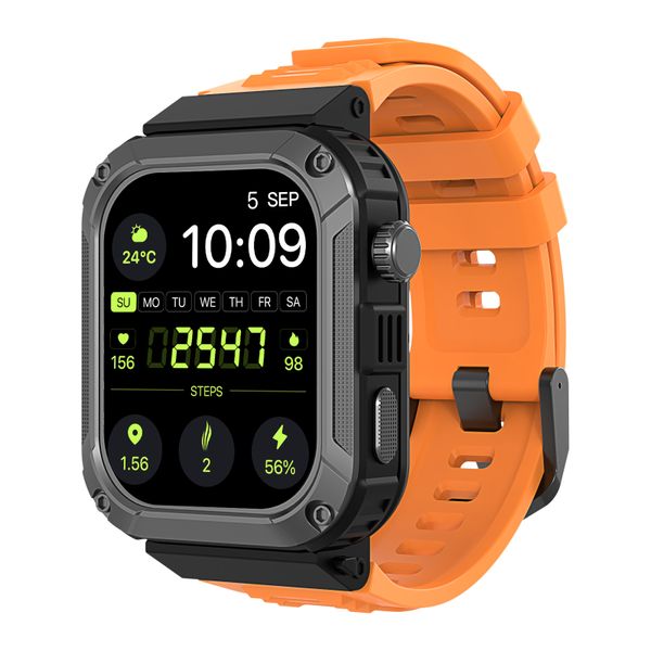 Smart Watc with Call/LED Flashlight 5ATM Waterproof-Support e-cigarettes