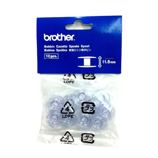 Brother 11.5mm Plastic Bobbins (10pcs)