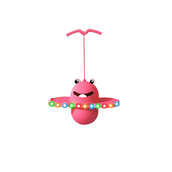 Kids Bouncing Ball Jumper with Handle Pink