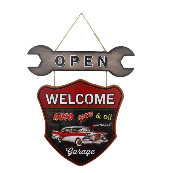 Garage - Hanging Signs Wall Art Decorative Wood Sign Fall Signs - 40 x 60cm