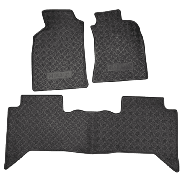 Rubber Floor Mats Set Compatible for Toyota Hilux 2016-2025