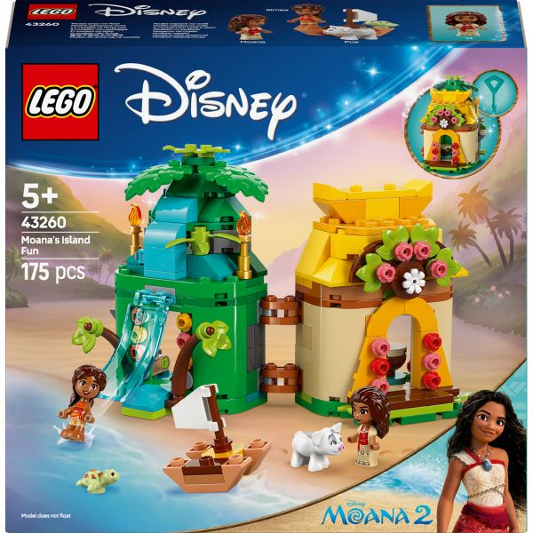 LEGO® Disney Princess Moana’s Island Fun Buildable Model Toy and Building Kit 43260