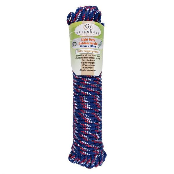 Greenwood Rope L/Duty Outdoor Braid 8mm 30m