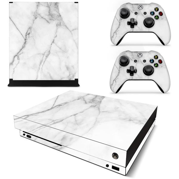 Decal Skin Compatible with Xbox One X - White Marble (Decal Only)