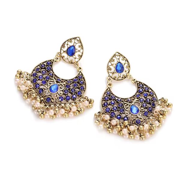 JHUMKA Fashion Gold BLUE Full Earring For Women and Girl