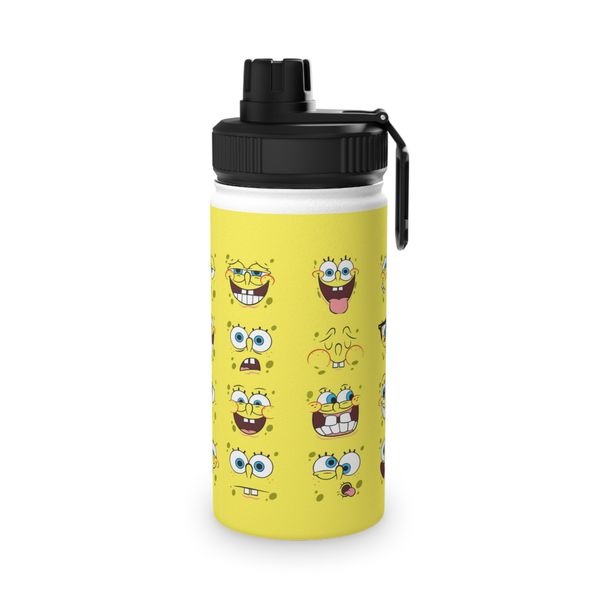 Imaging Architects Sponge Bob White Flip Top Water Bottle