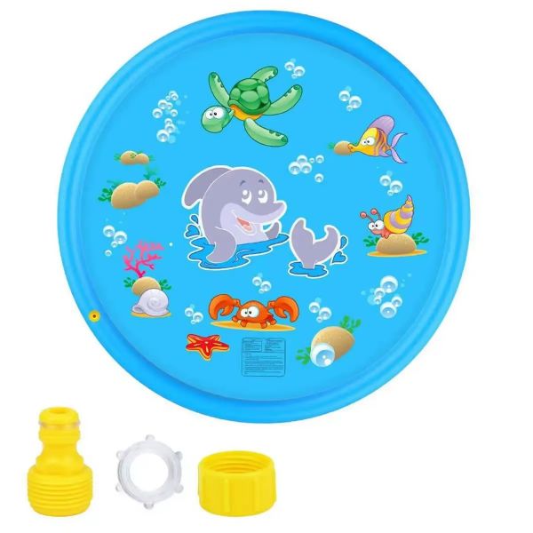 Kids Outdoor Funny Toys Children Inflatable Round Water Splash Play Pools
