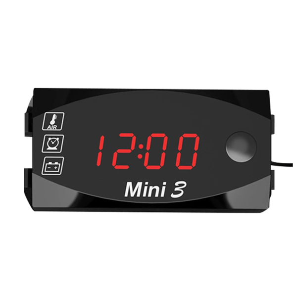 LED Digital Display Panel- Voltmeter, Electronic Clock &amp; Thermometer (Red)