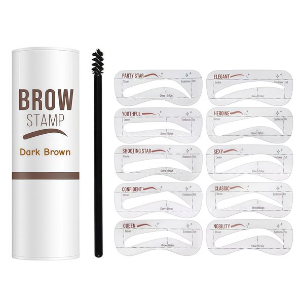 Eyebrow Stamp Kit With 10 Stencils Brow Shaping Set
