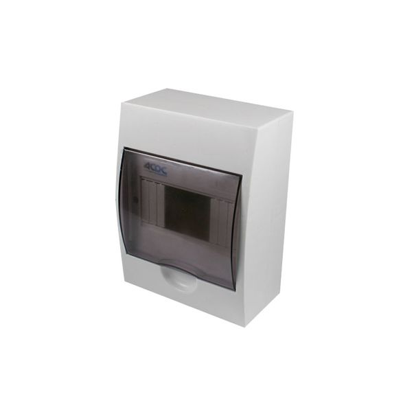 ACDC - White DIN DB 4-Way Surface with Door and Tray