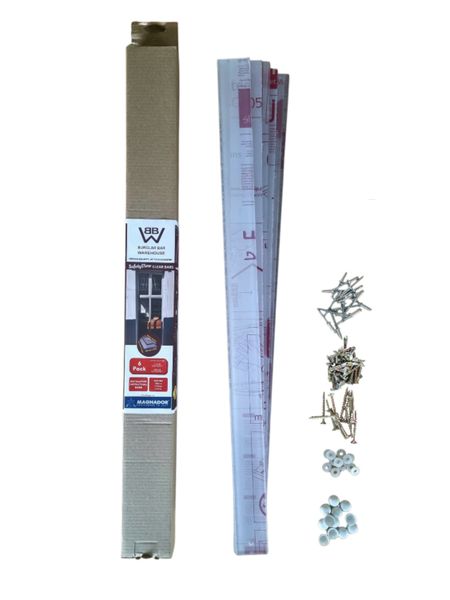 BBW SafetyView Clear Burglar Bars 1000mm x 50mm – X 6 strips