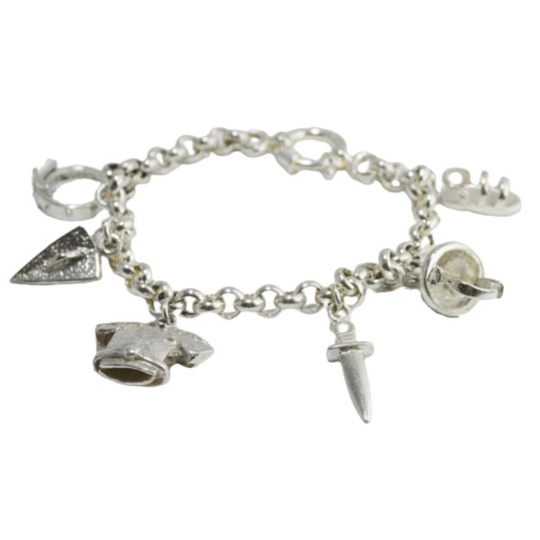 Sterling silver Armour of God Charm Bracelet