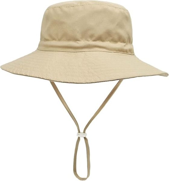 Khaki Toddler Wide Brim Bucket Hat 1-3 years