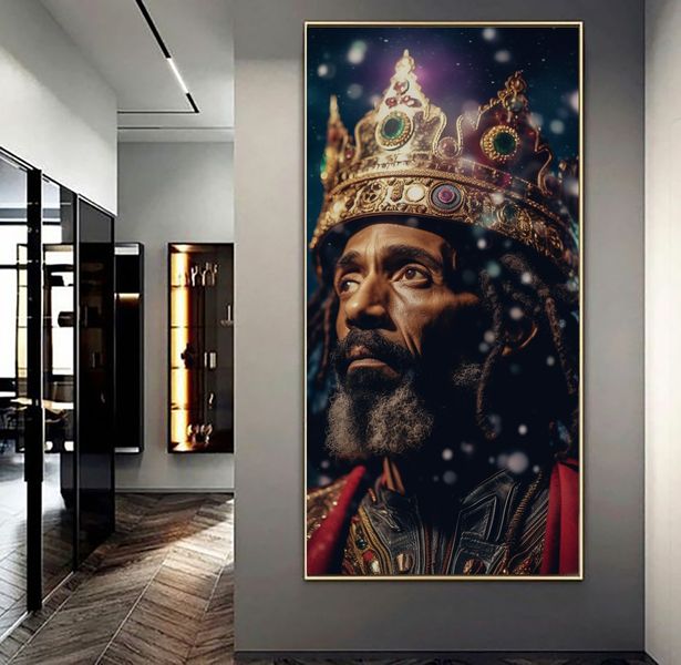 Canvas Wall Decor - Haile Selassies Comic Cown - 0763