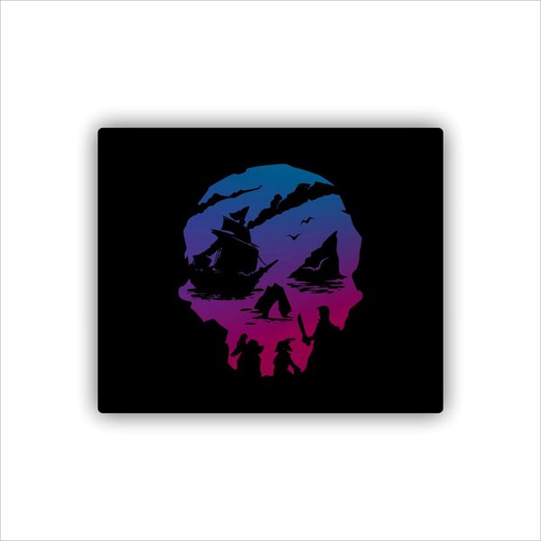 Mouse Pad Awesome Blue Skull