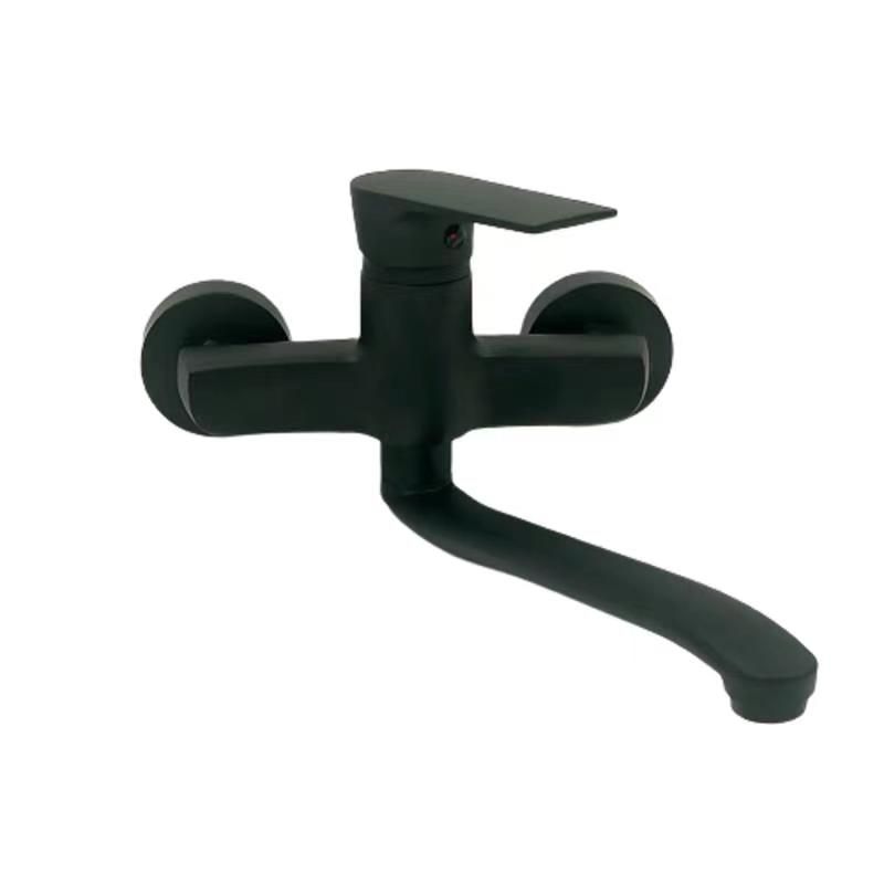 Matt Black Single Lever Wall Mounted Sink Mixer Buy Online in South Africa