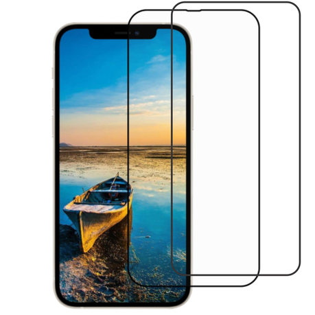 Screen Protector Guard 9D Tempered Glass for Apple iPhone 14 - PACK OF 2 Image