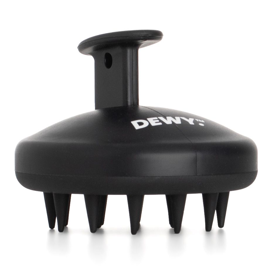 Dewy - Shampoo Brush / Scalp Massager for Bath and Shower (Matte Black)