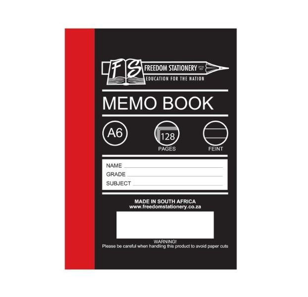 Freedom Stationery - A6 128 Page Memo Book (Pack Of 10)